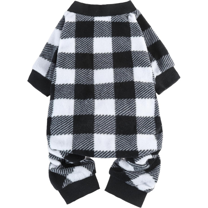 Піжама для собак SCENEREAL: теплий, м'який комбінезон для маленьких та великих собак, чорного кольору. Підходить для зими та святкування Нового року.