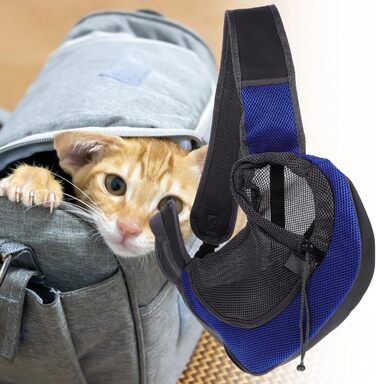 Транспортна сумка для собак та котів Toyzfriendly, темно-синій, поліестер, для перенесення та до ветеринара