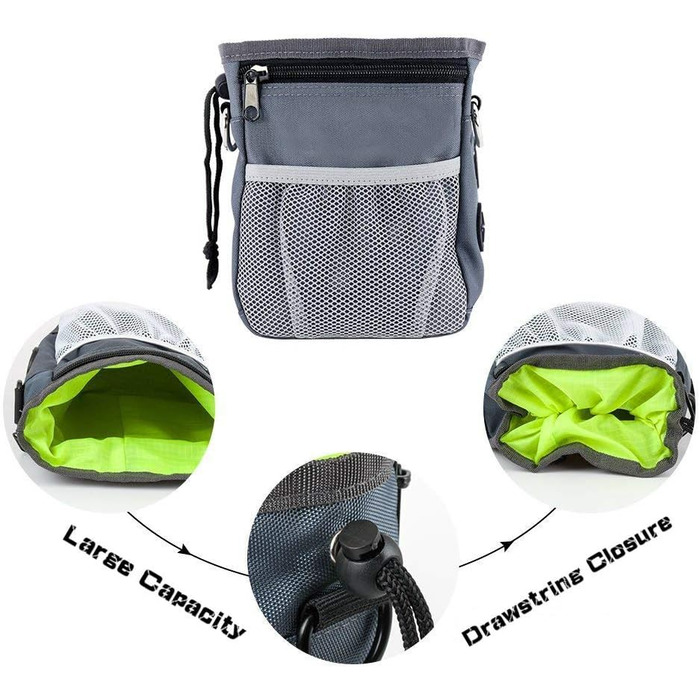 Сумка для ласощів для собак Hanwell з дозатором для прибирального інвентарю, водонепроникна, сіра