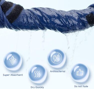 Рушник для собак та котів Nobleza з мікрофібри, швидковисихаючий, надзвичайно поглинаючий, 5 розмірів, блакитний (S)