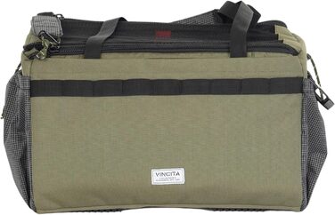 Корзина для домашніх тварин Vincita Caddy для велосипеда Brompton, зручна та безпечна переноска з алюмінієвим каркасом, сітчастою накривною сіткою, регульованим ременем та бічними кишенями. Сумісна з переднім кріпленням Brompton (зелена)