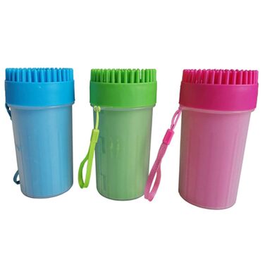 Портативний засіб для чищення лап домашніх тварин AXTMR, підходить для великих собак, матеріал PP, рожевий, середній