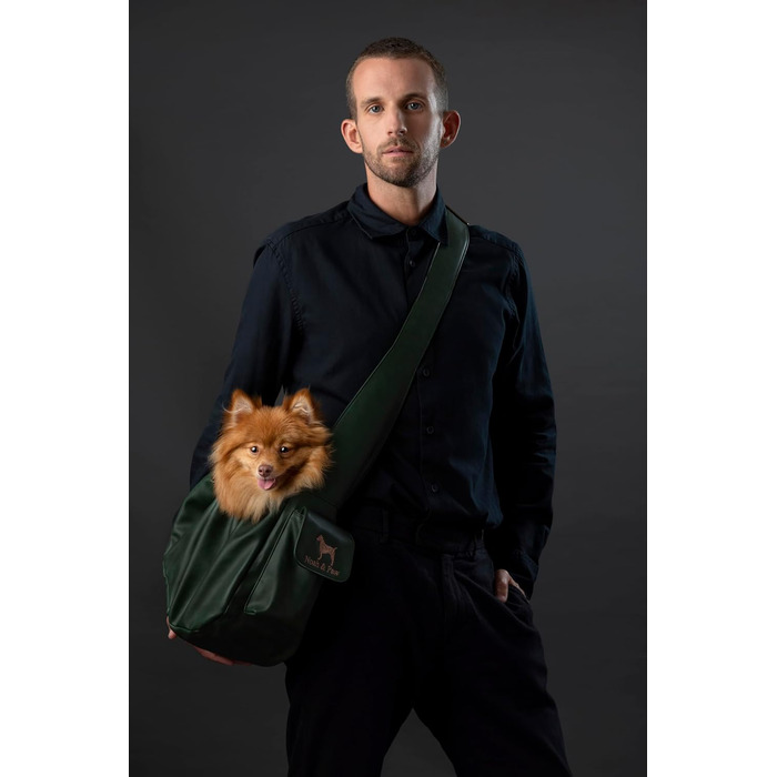 Трансформер для собак Noah & Paw: переноска для маленьких собак до 10 кг з регульованим ременем та м'яким хутром. Подвійний захист, переноска для тварин з веганської шкіри