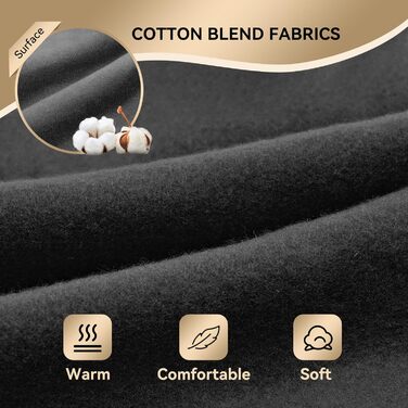 Теплий собачий пуловер NAMSAN для великих собак: зимовий одяг, худі з кнопками (6XL, чорний)