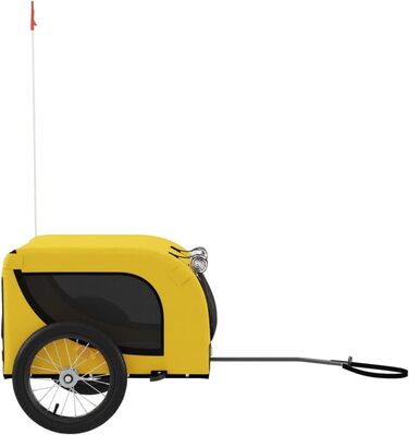 Фарм-причіп для собак Gecheer, вантажопідйомність 45 кг, жовто-чорний, з прапором та відбивачами