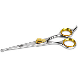 Sharf Gold Touch ножиці для шерсті собак, 16,5 см, прямі, професійні з безпечною круглою кінцівкою