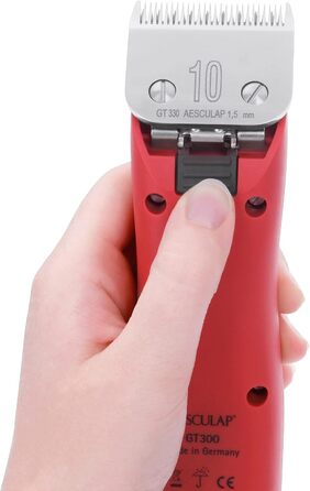 Акумуляторна машинка для стрижки собак Agrarzone Edition Aesculap FAV5 CL з набором гребенів | Потужна машинка для собак з ножем 1,5 мм | 4 години роботи | Професійний тріммер для собак, коней