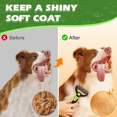 Набір щіток для собак та котів, професійний, самоочищуваний, для довгої та короткої шерсті, масаж, догляд за шерстю (3 шт.)