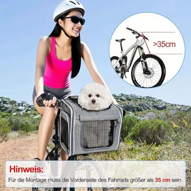 Кошик для собак на велосипед, розкладний, сірий. Кошик для тварин до 10 кг з 4 дверцятами та сітковими вікнами.