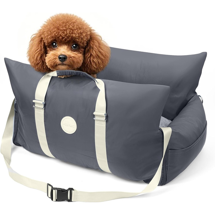 Автокрісло для тварин Booster: 2 шт. для собак та котів середніх та великих порід. З безпечними ременями та кишенями.