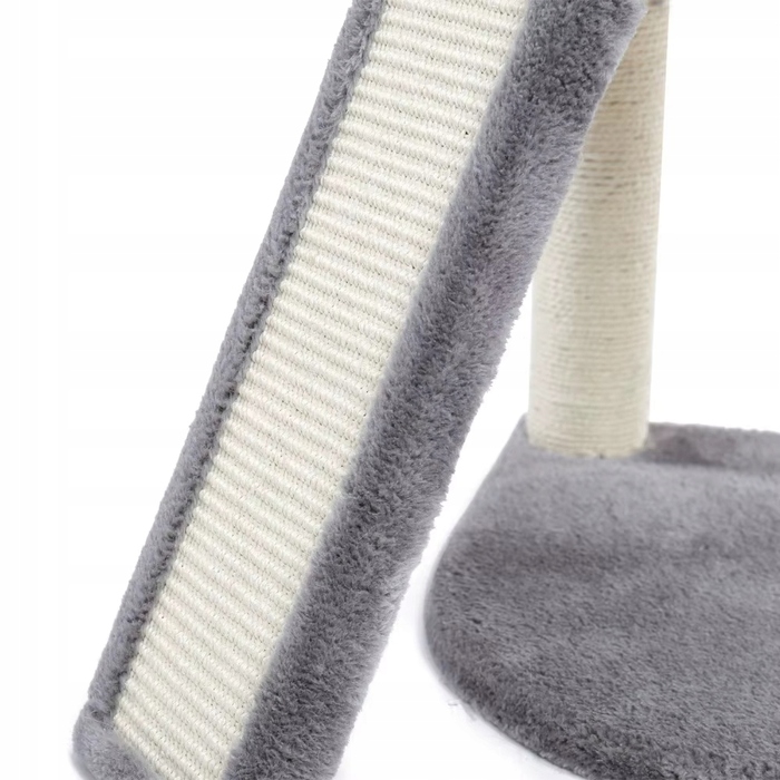 Високий кігтеточка-комплекс Petjet, сірий, сизаль, 5 рівнів