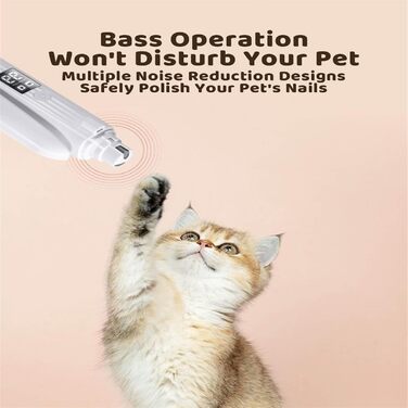 Триммер для нігтів 2-в-1 LED для собак та котів Neu з LED-підсвічуванням, захистом від бризок та регулюванням швидкості