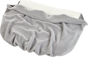 М'яке собаче ліжко з підстілкою кремового та сірого кольорів 110 x 100 см - затишок та спокій для собак завдяки м'якому ліжечку та підстилці для дому та подорожей