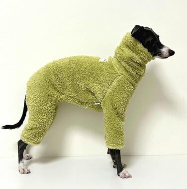 Флісовий костюм-комбінезон для собак, теплий зимовий піжамний костюм з ніжним флісом, італійський стиль, для грейхаундів та собак середніх розмірів (колір коричневий, розмір 9#)