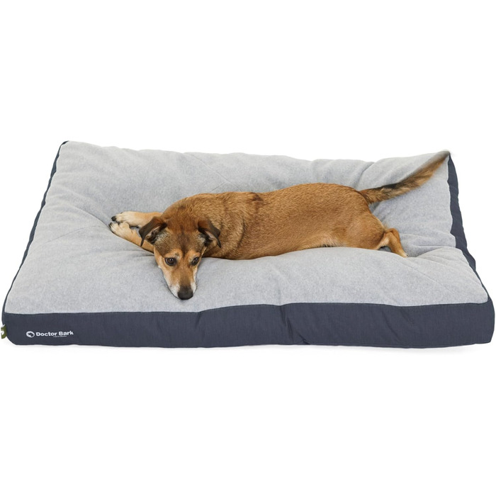 М'яке ліжко для собак середніх порід GreenLabel - зручне та миюче, 88x60 см, кобальтово-синій колір