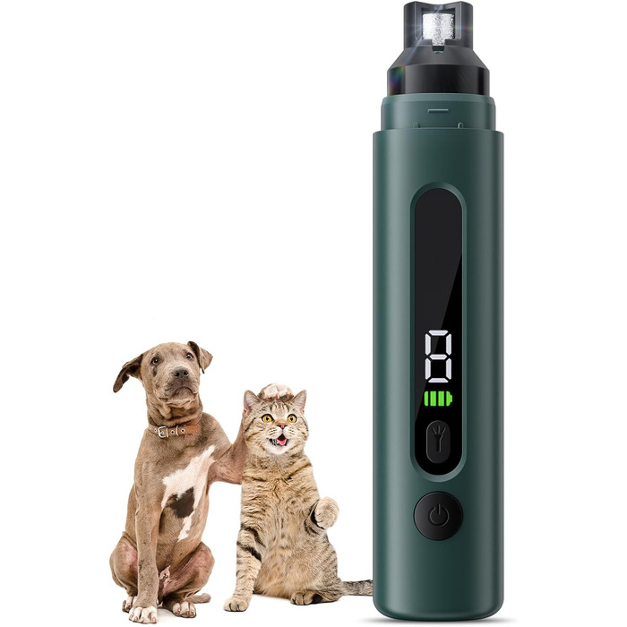 Точилка для кігтів собак NEUTYPECHIC з LED-підсвіткою та LCD-дисплеєм, 5 режимів, для великих, середніх та маленьких собак