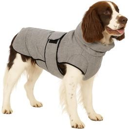 Зимовий одяг для собак Flamingo Iglu Grey – 50 см – теплий, модний, водовідштовхуючий, з ізотермічною підкладкою, з відбиваючими елементами, захист грудей та живота, отвір для повідка, сірий, L