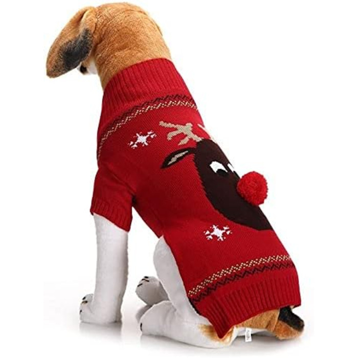 Пуловер для собак ABRRLO з бавовни, теплий зимовий костюм для святкування Нового року, розмір XXL, KitzD