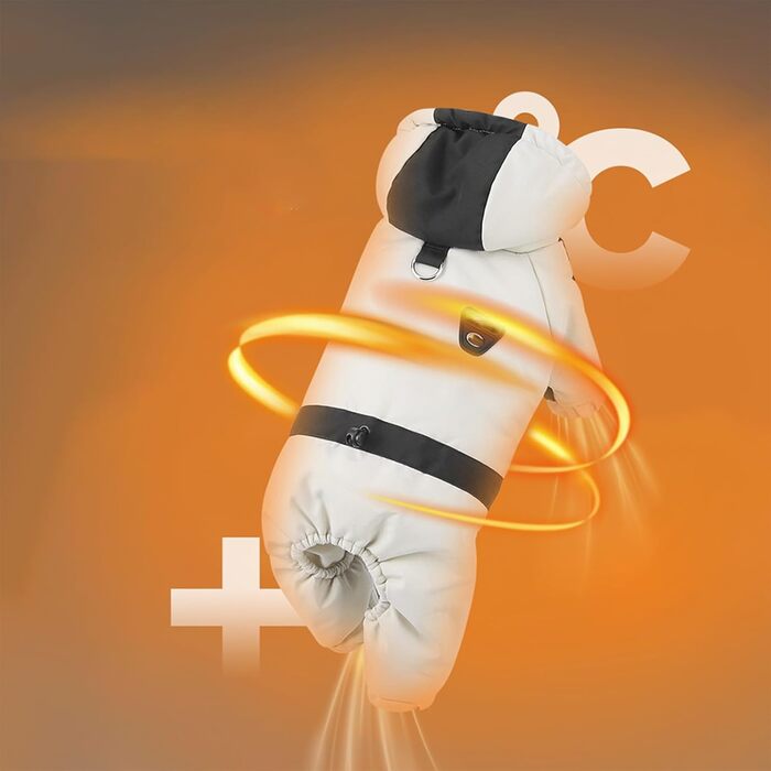 Зимовий теплий пуховик для собак, для активного відпочинку, прогулянок, холодної погоди, білі, розмір M