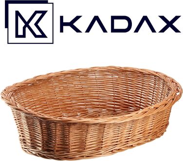 KADAX Лежак для собак і котів з лози, натуральний кошик для домашніх тварин, ліжко для собак і котів, розмір 20x85x67 см