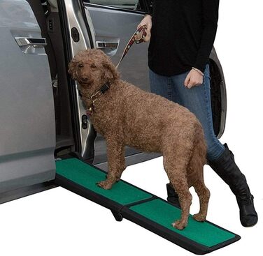Складана двосекційна рампа Pet Gear supertraX для собак і котів, легка, з антиковзною поверхнею, для перевезення, без інструментів, з ручкою
