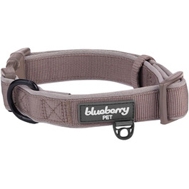 Blueberry Pet м'який та міцний класичний нейлоновий нашийник з неопреновою підкладкою для собак, боброво-коричневий, розмір L
