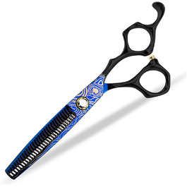 Набір ножиць для грумінгу собак 6 дюймів: прямі та розріджуючі ножиці для професійного догляду за шерстю. Ножиці для грумінгу домашніх тварин з регульованим гвинтом