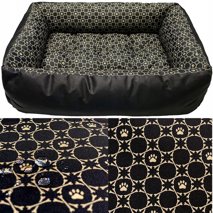 Ліжко-канапе для собак Superkissen24, чорне, 90 см x 120 см