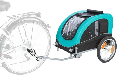 Велосипедний причіп для собак TRIXIE Limited Edition, чорний/бірюзовий, 80x75x86 см, до 30 кг
