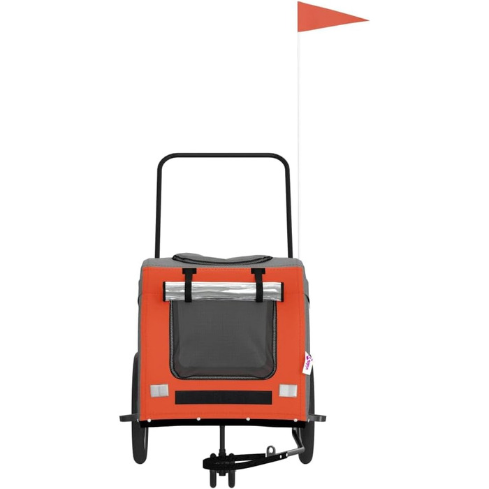 Причіп для тварин на велосипед Оксфорд та Ізон - Оранжевий, 63 x 121 x 65 см