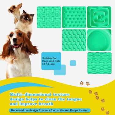 Шлека для собак Cooltto з лотком та шпателем: силіконова підстилка з присосками для миття, грумінгу та догляду за кігтями. Модель C & A