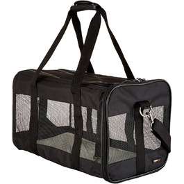 М'яка переноска для собак Amazon Basics, чорна, L, 50x26x28 см