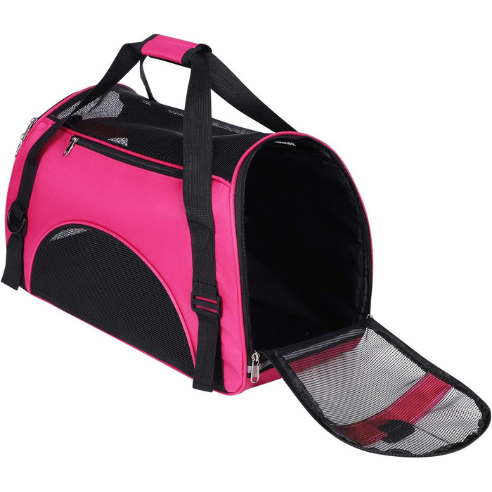 Транспортна сумка для собак і котів Haozaikeji: дихаюча, складана, велика (50x33x22 см) та маленька (40x30x20 см), рожева