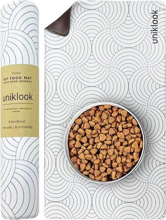 Водонепроникний килимок для миски собаки UnikLook – підставка під миску для корму і води, килимок для домашніх тварин