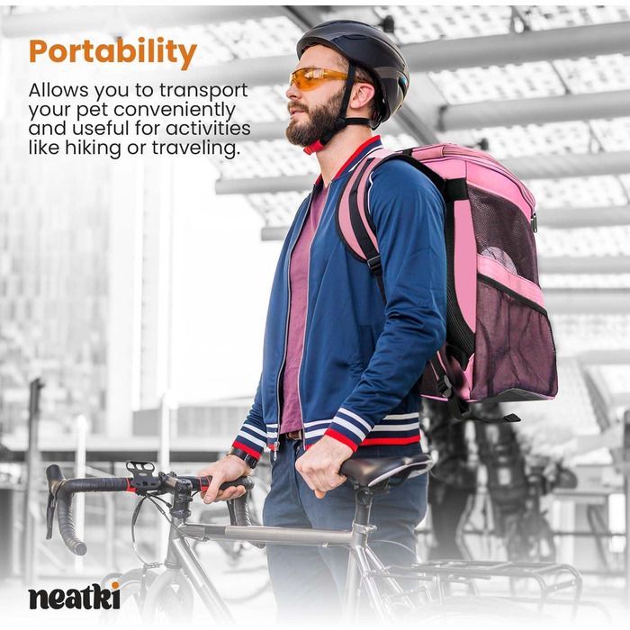 Рюкзак-переноска для тварин Pink: зручний, з вентиляцією, для подорожей
