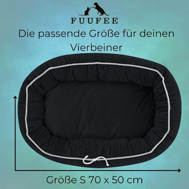 Ортопедичне ліжко для собак середніх порід 95 x 65 см Hazelnut (S 70x50 см, Чорний)
