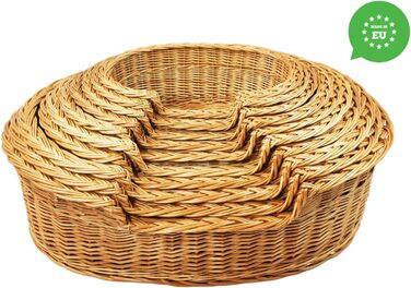 Кілимок для собак та котів з плетіння лози, 43x28x10/14 см, з подушкою Ecri