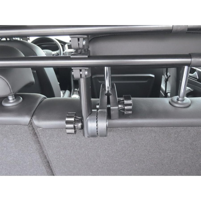 Гілка-перегородка для автомобіля OSYO | Безпечна перегородка для собак у багажнику | Сталевий каркас, чорна, H: 32-53см, L: 82-140см