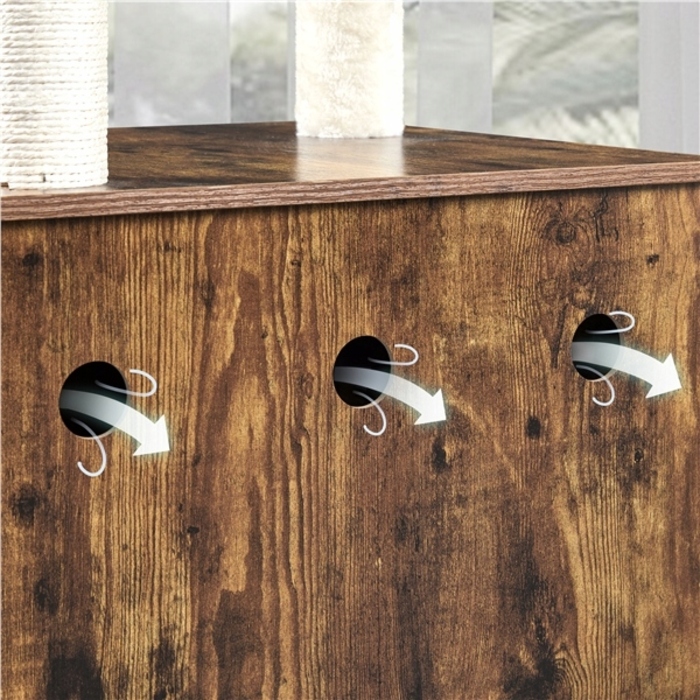 Ігровий комплекс для котів Yaheetech: низька дряпачка, лежанка та стовп-дряпалка (101-160 см)