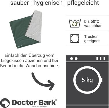 М'яке ліжко для собак великих порід Doctor Bark GreenLabel - зелене, легко миється, зручне, для комфортного сну