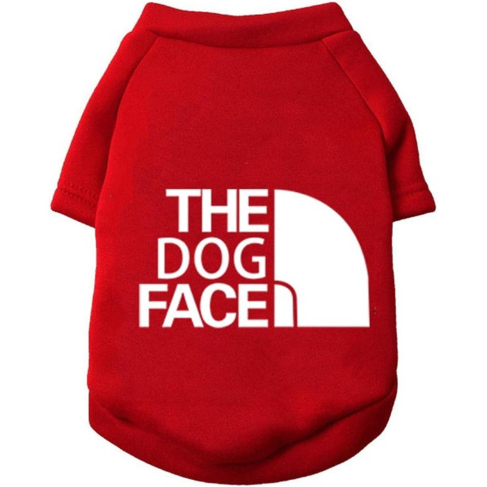 Світшот для собак Outdoor з принтом морди - теплий пуловер для маленьких та середніх собак (Чихуахуа, Бульдог) - розмір 4, XXL