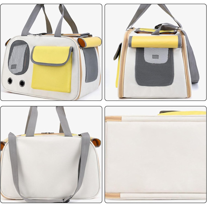 Транспортна сумка для тварин - переноска для кота/собаки, жовта | Складна переноска для домашніх тварин