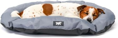Крісло-ліжко для собак великих порід Ferplast: ортопедичне, знімний чохол, водонепроникне, 110 x 70 x 8 см, сірого кольору
