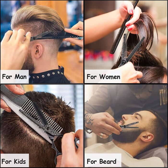 Професійні ножиці для волосся PURPLEBIRD 6 дюймів (ефільовані) з японської сталі 440C для жінок та чоловіків