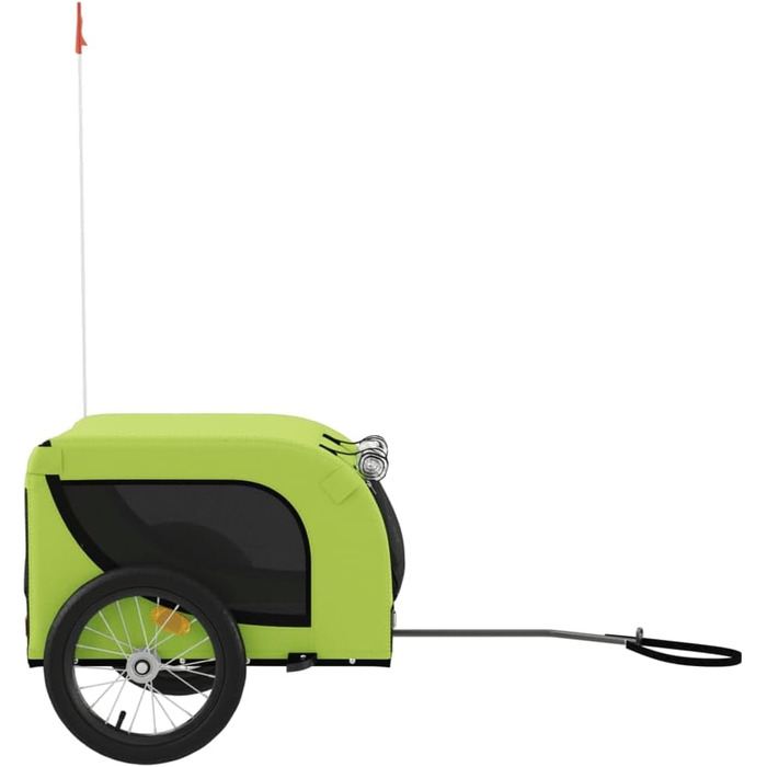 SECOLI Причіп для собак, візок для собак, бугі для собак з відбивачем. Причіп для велосипеда для собак до 45 кг, Зелений, 124 x 65 x 66 см
