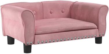 Килимок для собак VidaXL, м'який лежак для собак та котів, рожевий, 70 x 45 x 30 см