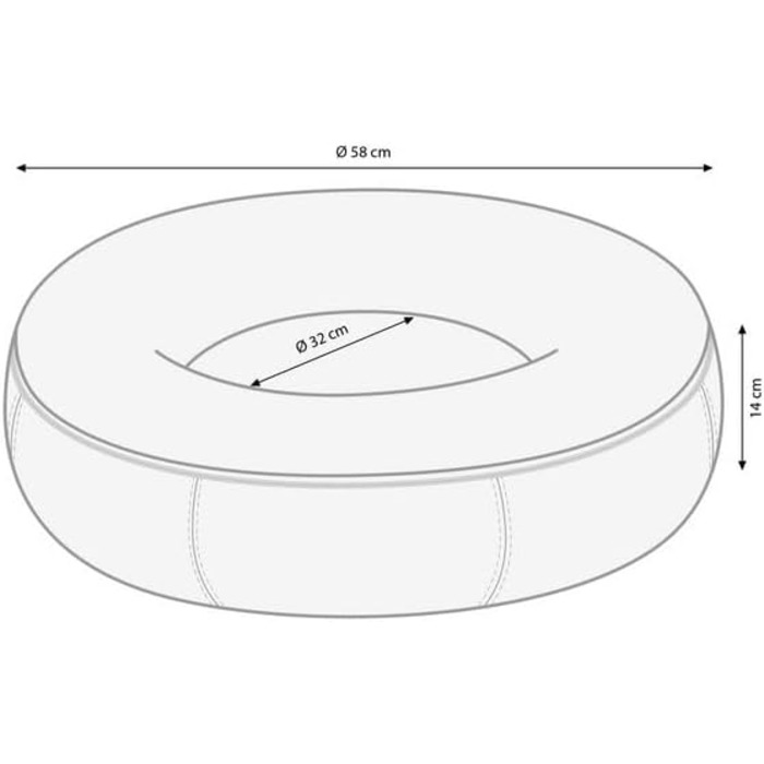Ліжко для собак та котів Dehner Cookie, діаметр 58 см, чорне, поліестер/плюш