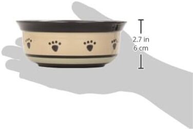 Керамічна миска PetRageous Metro Paws для котів і собак, 16,25 см, мультиколір, підходить для мікрохвильовки та посудомийки