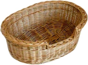 Лежак MyBer для котів і собак з лози, 68×50×20 см – кошик-софа для домашніх тварин