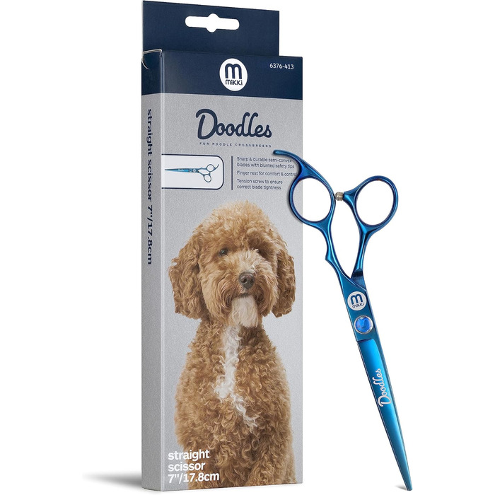 Ножиці для грумінгу собак Mikki Doodle, 19 см - для стрижки та формування шерсті